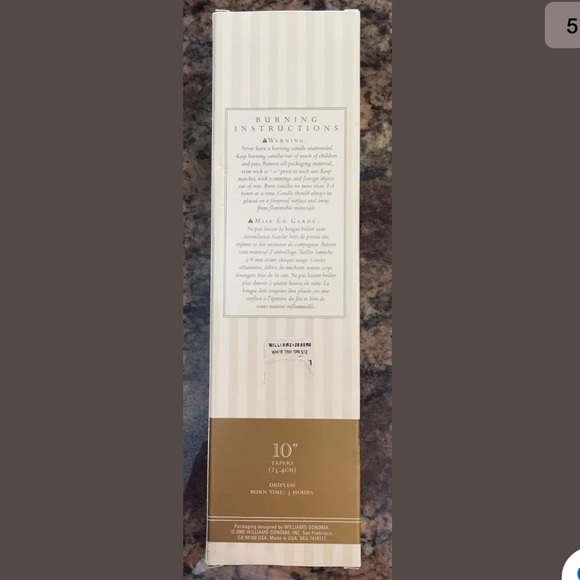 Williams-Sonoma Clear❄️Snowflake 4-pc Taper Holder Set includes candles, NWT Box - Picture 7 of 8